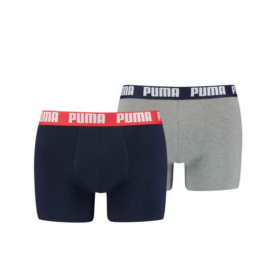 Puma Basic Boxer Short Men (Pack von 2) Graublau Größe s