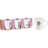 Excellent houseware bekerset katten 3-delig 220ml