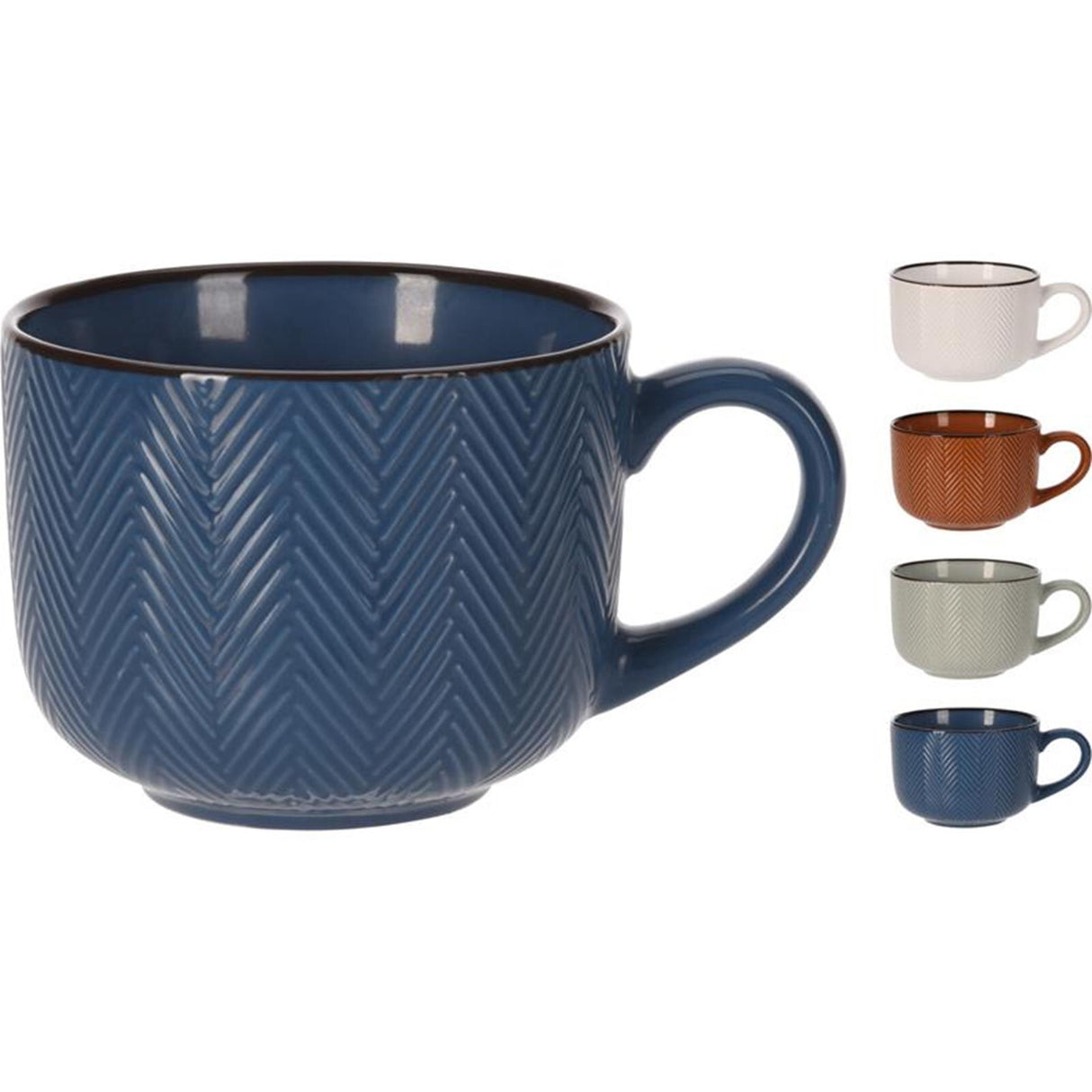 Excellent Houseware-Tasse-Suppenschüssel aus Steingut, 460 ml
