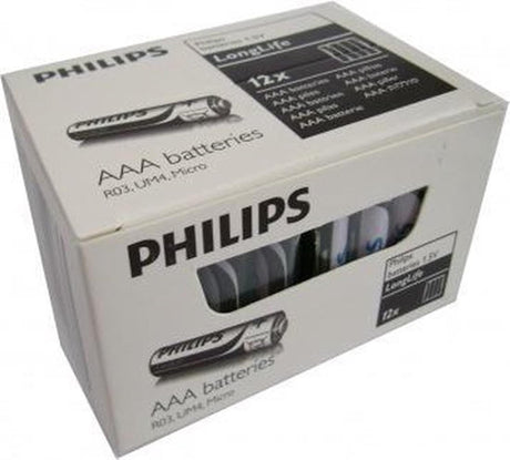 Philips Batterie Long Life AAA 12x4Stk