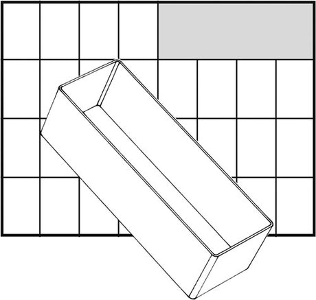 Raaco Insetbox, Größe A8-2, H: 47 mm, Größe 157x55 mm, 1 Stück