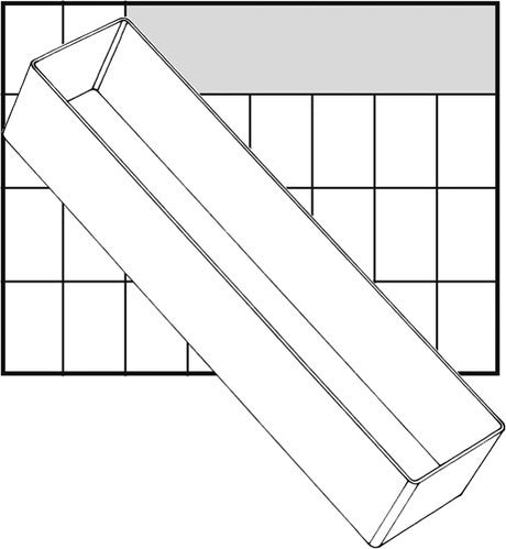 Raaco Insetbox, Größe A8-3, H: 47 mm, Größe 235x55 mm, 1 Stück