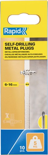 Rapid gipsplaatpluggen | ø13 x 31 | 6-16 mm plaatdikte - 5001558