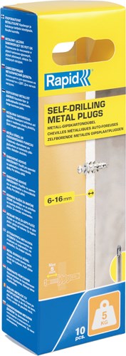 Rapid gipsplaatpluggen | ø13 x 31 | 6-16 mm plaatdikte - 5001558