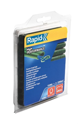 Rapid vr22 hekwerk hogringen groen, 1.100 stuks - 40108807 - 40108807