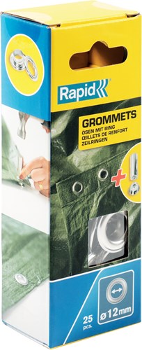 Rapid-Ösen ø23 x 12 mm, 25 Stück + Amboss - 5000413 - 5000413