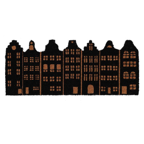 Esschert Design-Fußmatte Kokosnuss-Kanalhäuser 75x31cm