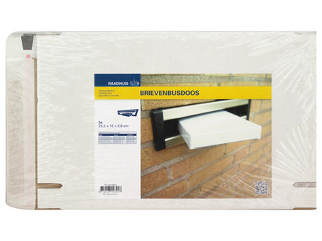 Kangaro Rathaus-Briefkasten – 165 x 255 x 28 mm – weiß – 5 Stück – rd-351104-5