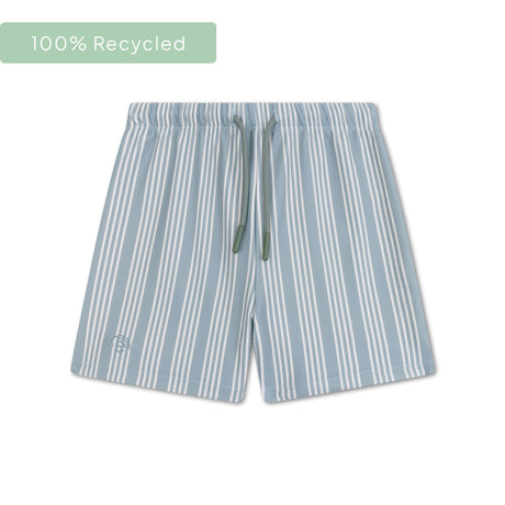 Resort-Streifen | grüne UV-Schwimmboxershorts für Jungen