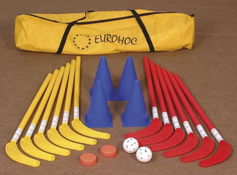 Reydon Hockeyset Junior 75 cm Rot gelbblau 20-Stück