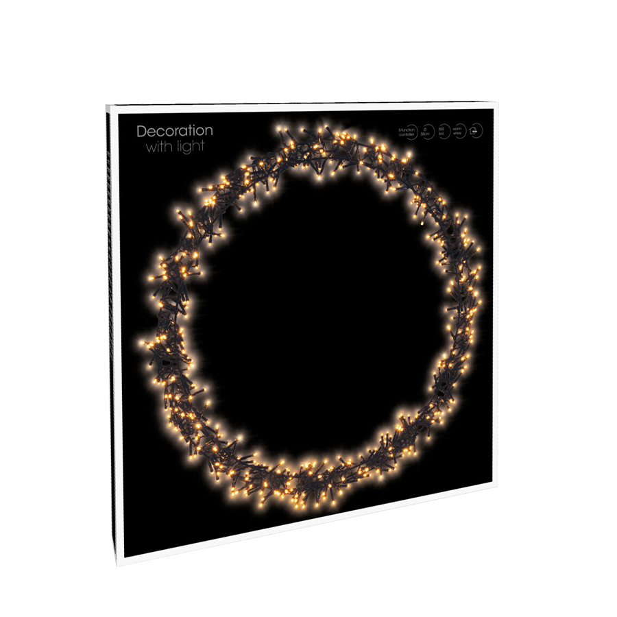 Ring led zwart 500 leds ø58cm