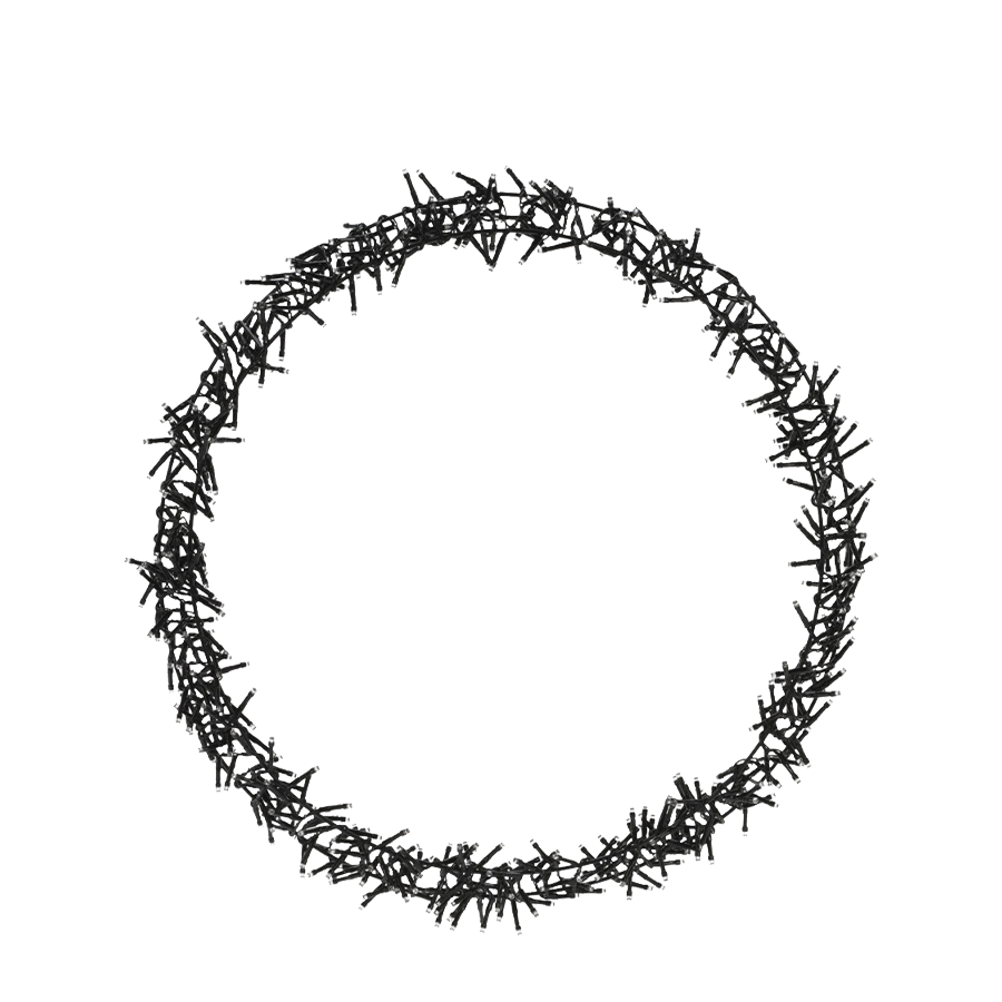 Ring led zwart 500 leds ø58cm