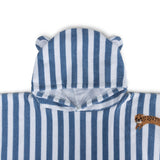 Wanderer | Blauer Strandponcho aus Baumwolle, 65 x 65 cm
