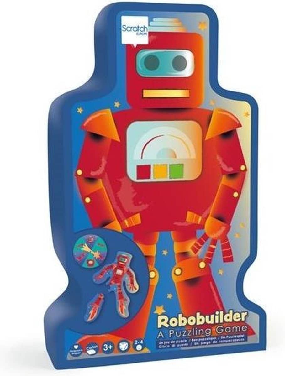 Dame kratzen Formen Puzzle Roboter Robobuilder