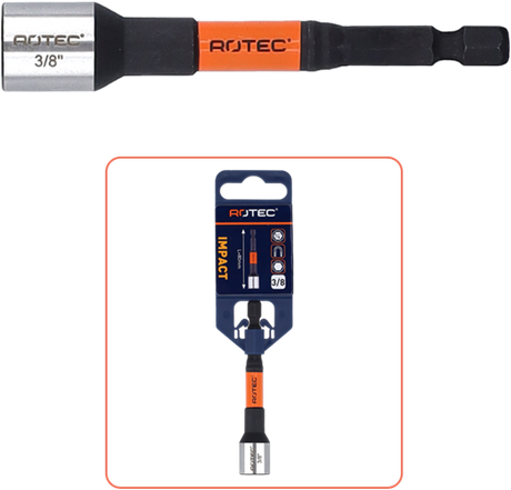 Rotec dopsleutel | e6.3 | 1 4 bitopname | magnetisch | sw 1 4 x80 - 821.01011