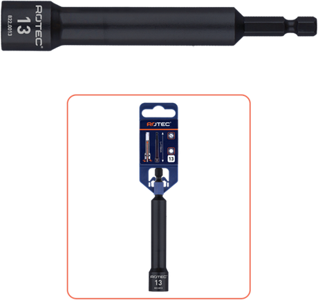 Rotec dopsleutel extra diep | e6,3 | bitopname | sw 10x110 75 - 822.0010