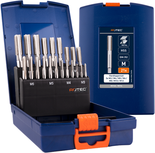 Rotec handtappenset '300' | 21-dlg. | m3-m12 abs - 900.2000