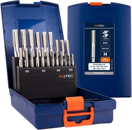 Rotec handtappenset '300' | 21-dlg. | m3-m12 abs - 900.2000