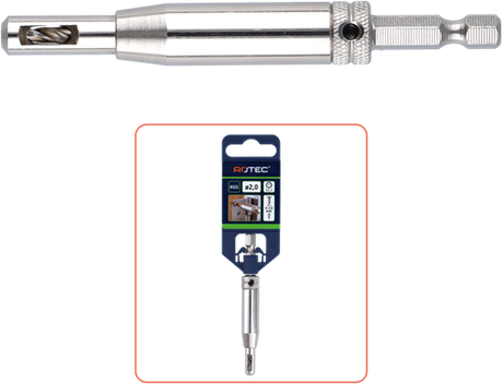 Rotec hss scharnierboor | 1 4 -bitopn. e6.3 | ø2,0 (schroef ø3-3,5) - 268.0001