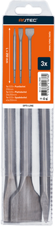 Rotec opti-line | sds-plus beitelset | 3-dlg (punt plat spade) - 214.9000