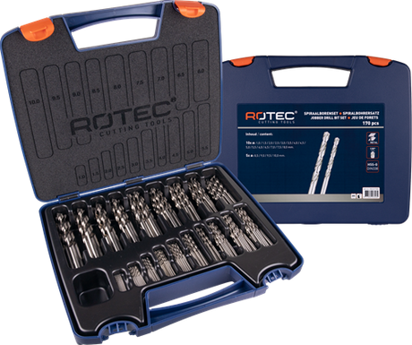 Rotec Spiralbohrer-Set '105', DIN338, Typ N, 170-tlg., ø1-10 ABS - 900.0173k - 900.0173k