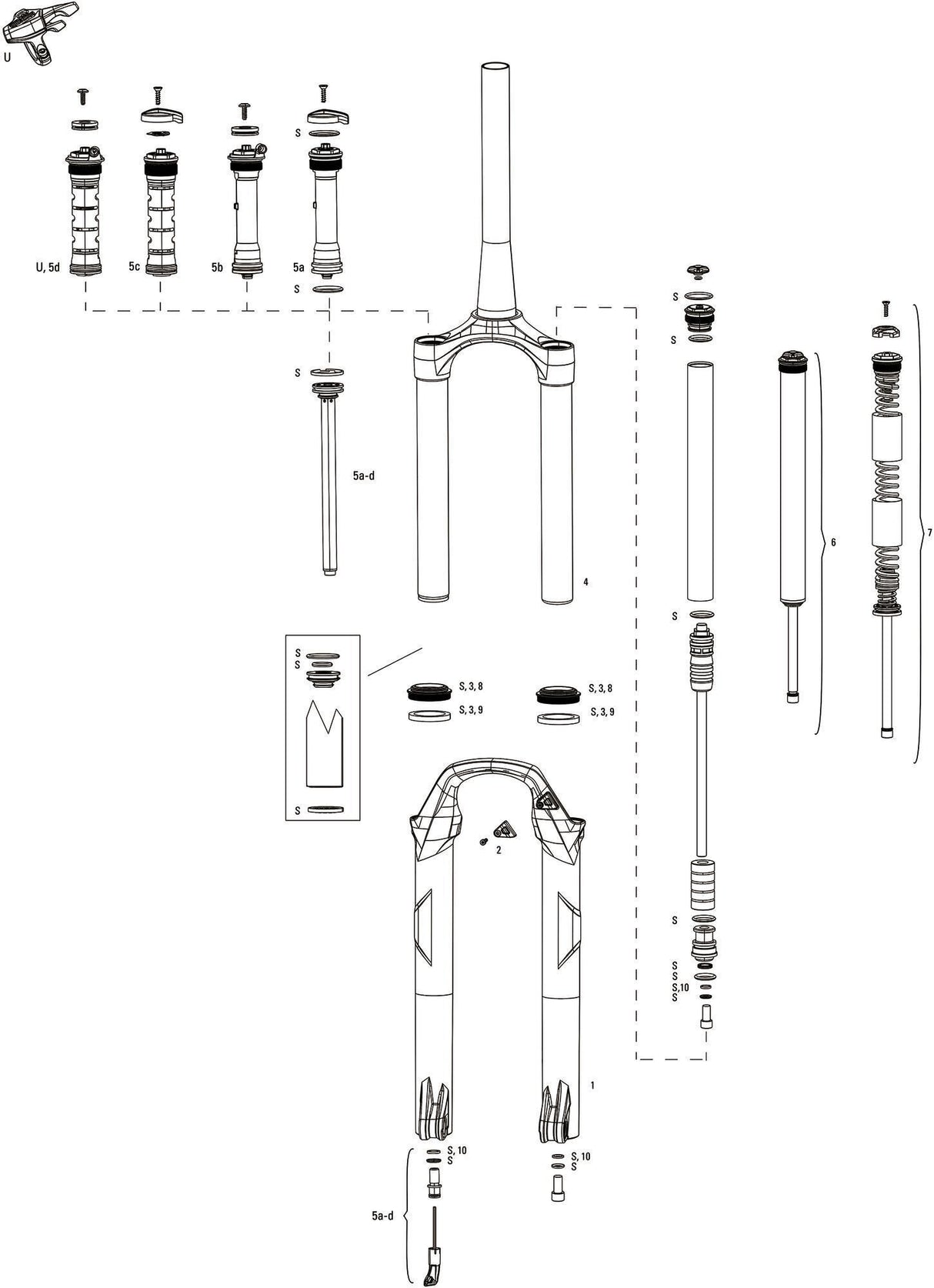 RockShox Federgabel Recon Silver RL 29 Federgabel RS Recon Sil.RL 1,5 bis 1 1 8 Schwarz