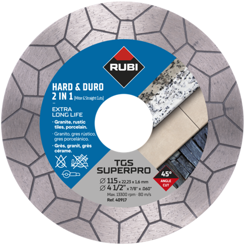 Rubi Diamantscheibe 125 mm TGS Superpro 125 x 22,2 mm (Gehrung)