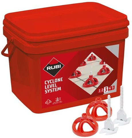 Rubi Cyclone Level Starter-Kit | 1,5 mm | 3 - 18mm | 100 Kappen + 300 Streifen – 35964