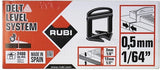 Rubi delta level systeem clips | dikte 0,5 mm | hoogte 3-12 mm | 2400 stuks - 03932