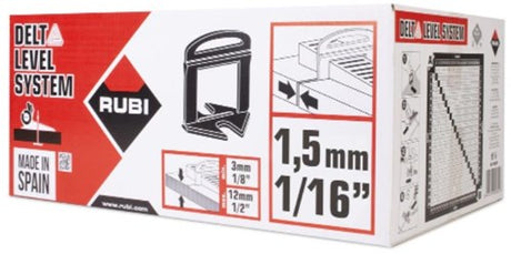 Rubi-Delta-Nivelliersystem-Clips | 3-12mm | 1,5 mm | 2400 Stück