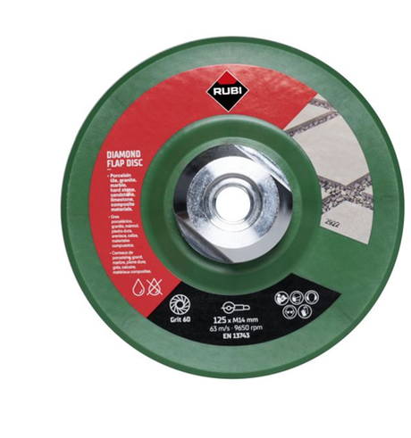Rubi-Fächerscheibe 50 60 coa. Getreide | 125mm | m14 - 32937