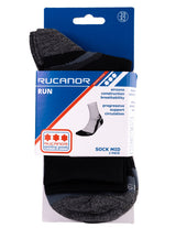 Rucanor Running Socken lang 2-Pack Schwarz Größe 35-38
