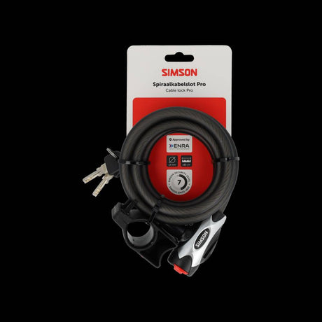 Simson spiraalkabelslot pro size xxl - 12mm x 180cm