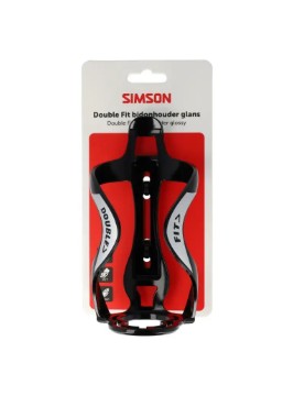 Simson Flaschen- und Flaschenhalter Double Fit, glänzend schwarz