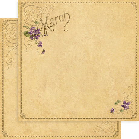 Graphic45 • 30,5 x 30,5 cm doppelseitiges Papier x 1 Marschfundament