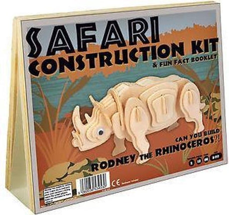 Asmodee Nashorn-Safari-Konstruktion, Holzbausatz