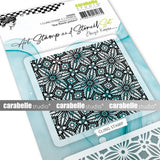 Carabelle Studio • Kunststempel-Schablonenset mit Sternblumenmuster