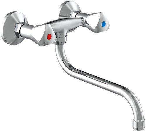Schütte Two -Button Wall Mixer Crane Cesti Chrom -gelöscht