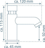 Schütte Schütte Cold Water Tap Lima Chrom -gelenkt