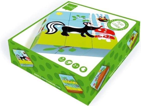 Dame-Rubbel-Holzblöcke, Puzzle-Wald, mit 9 Blöcken