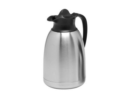 Isolierkanne Edelstahl schwarzer Deckel (1,5 Liter)