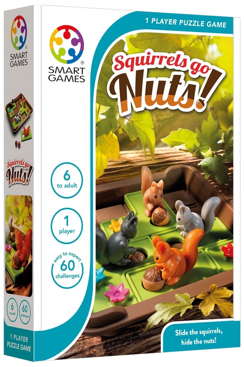 Intelligente Spiele – Eichhörnchen werden verrückt und verstecken die Nüsse