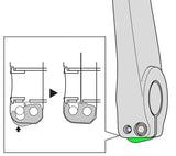 Shimano-Sicherheitsplatte für den linken Rennrad-Kurbelarm