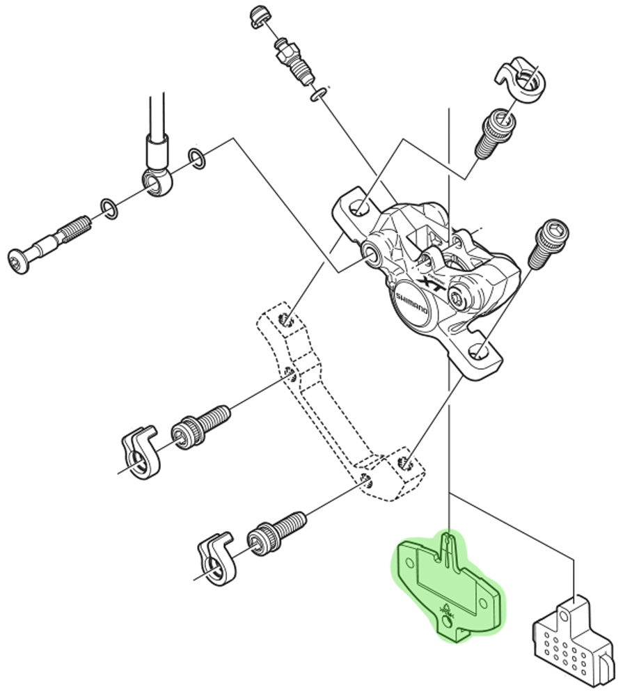 Shimano-Belagabstandshalter für BR-M985 785 675