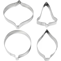 Creativ Company Ausstechformen, Glocke, Kugel, Gruppe, Prisma, H: 8 cm, 4 Stück 1 Box