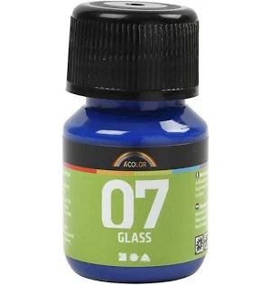 Permanente Glasfarbe - Brilliant Blue, 30 ml