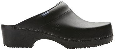 Sika 148 klomp traditionel open hak pu zwart - maat 42 - 16.089.076.42