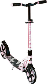 Sechs Grad 2-Rad-Stufenfaltfußbremse Pastell Pink Schwarz schwarz