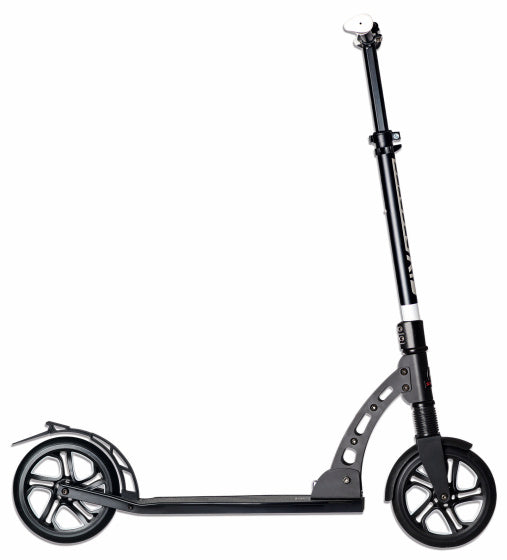 Sechs Grad 2-Rad-Roller mit vorderer faderfaltbarer Fußbremse schwarz