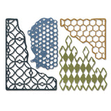 Sizzix • Tim Holtz Thinlits Stanzformen-Set, gemischte Medien, 4-tlg
